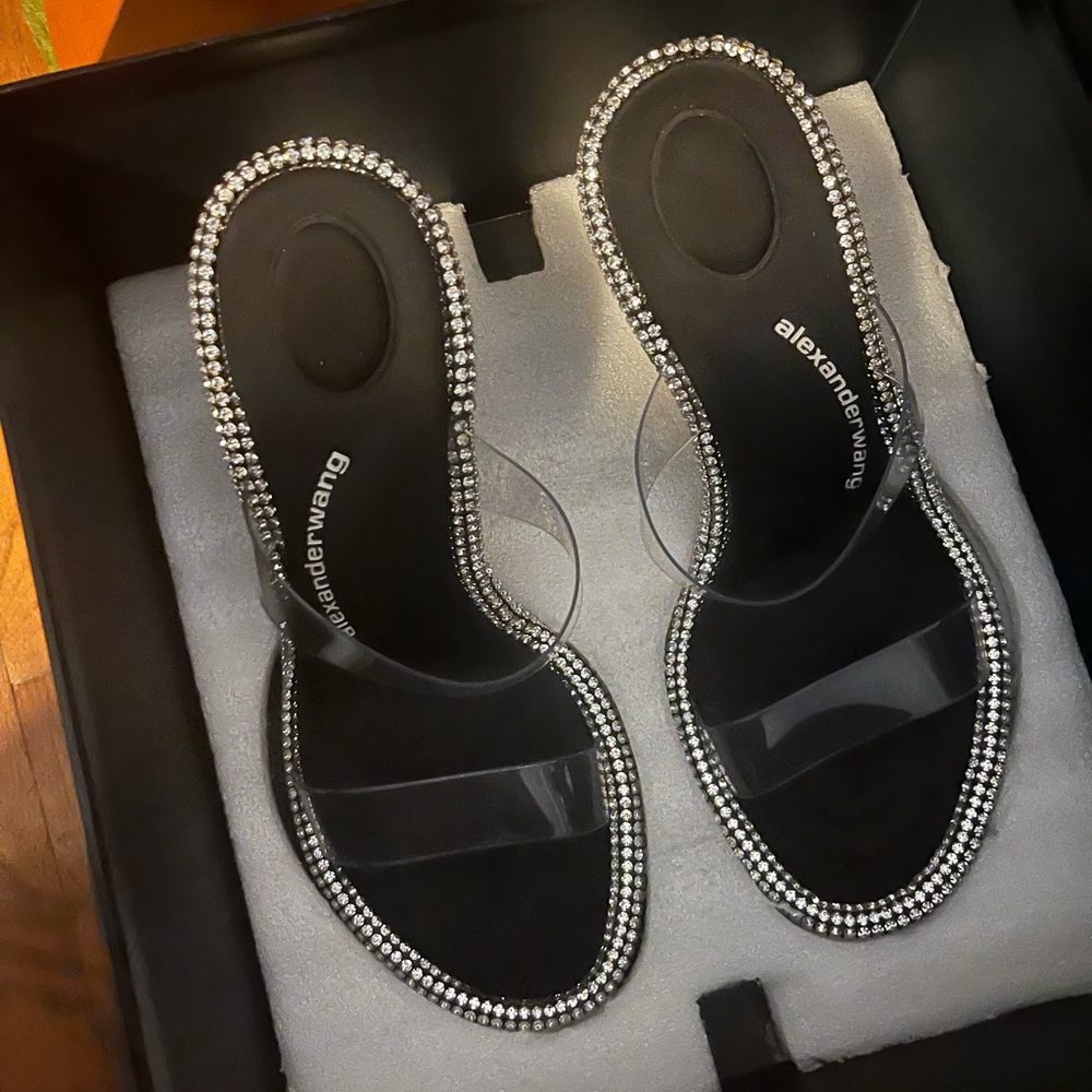 Alexander Wang's Nova mules.. Worn once with original box. Stiletto heel, 4.25"